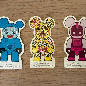 VTG Bear Brick STICKERS TOY2R QEE KIDROBOT Sasha Huber, 123 Klan, Dalek